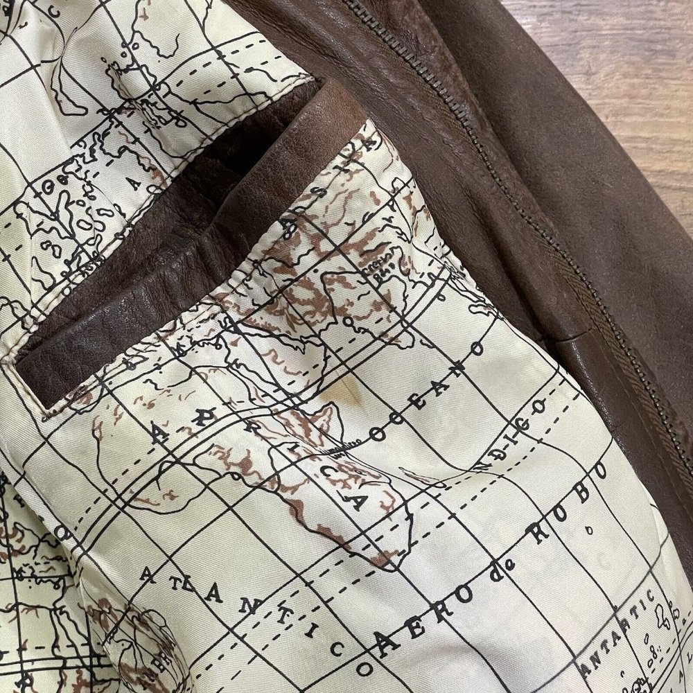 Bechamel Brown Leather Bomber Jacket - image 8